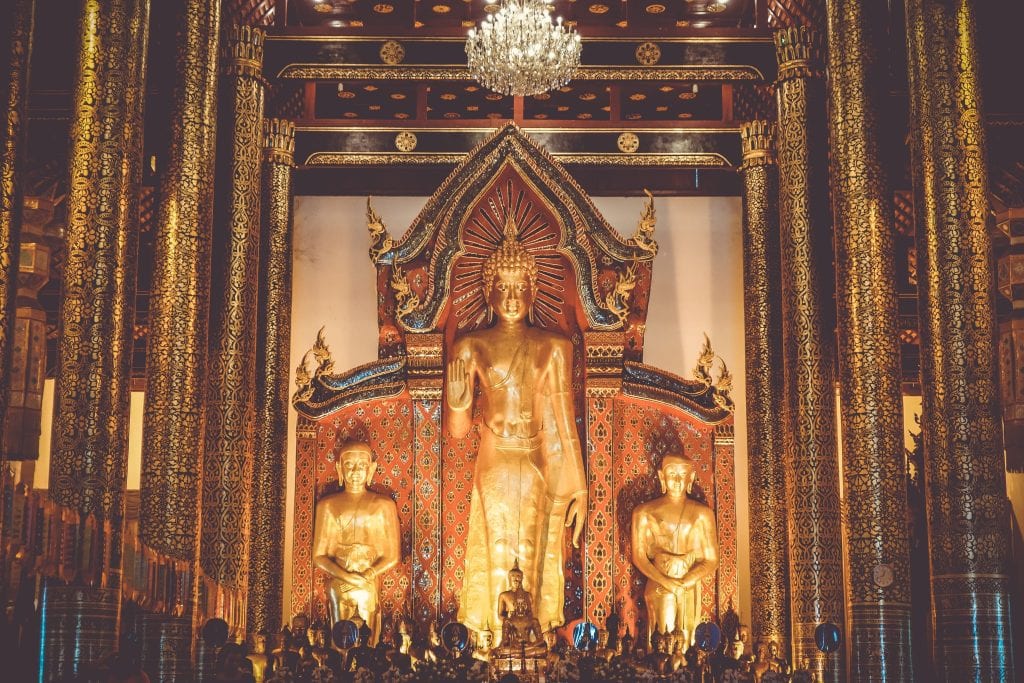 Buddha statue, Wat Chedi Luang temple, Chiang Mai, Thailand