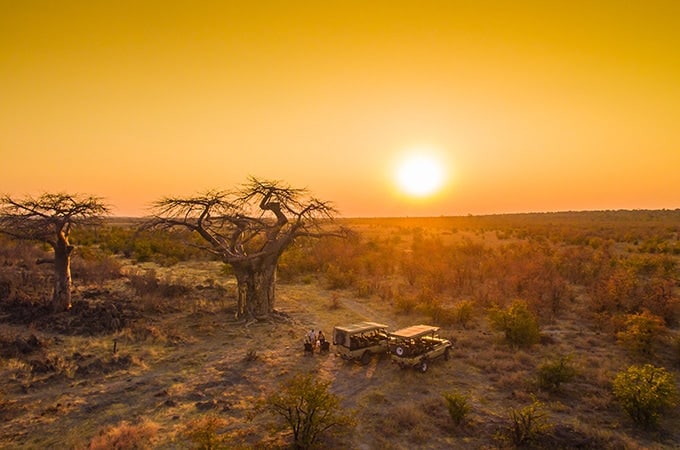  Drinks beneath the baobab trees is the perfect way to wind up a safari adventure in the Ghoha Hills
