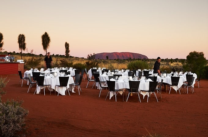 Dinner under the stars at Uluru