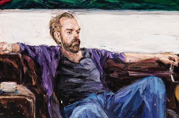 Hugo at home (Hugo Weaving), 2011 by Nicholas Harding at the National Portrait Gallery - Canberra Australia