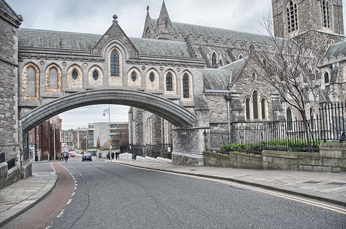 Dublin street with bridge