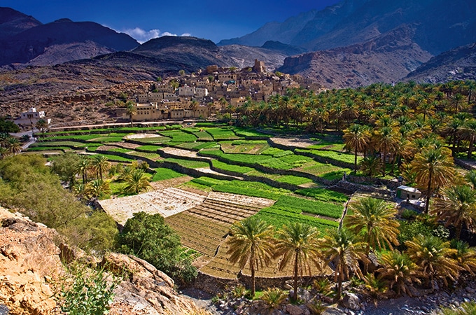  The spectacular landscape around Bilad Street, Oman
