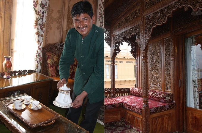  Houseboys pour endless cups of Kashmiri tea for guest
