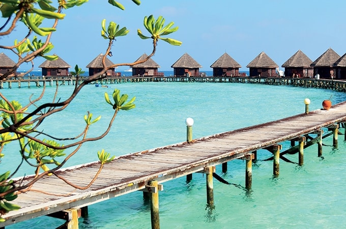 The Maldives is home to azure waters and luxury accommodation
