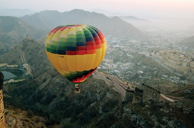 Flying over Amber Fort with SkyWaltz Balloon Safari
