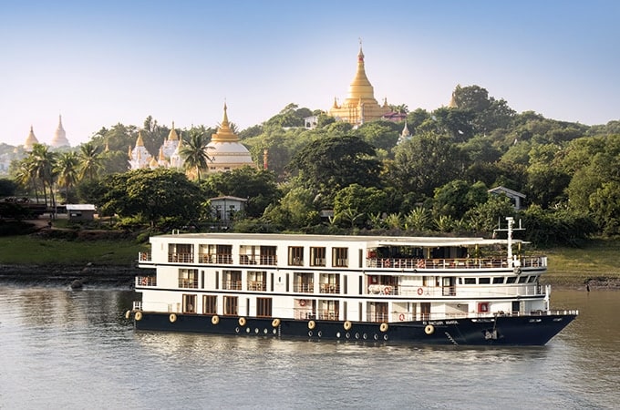 Our luxurious, all-suite home on the Irrawaddy River in Myanmar