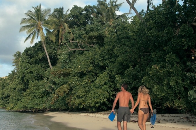 Couple on beach Fiji