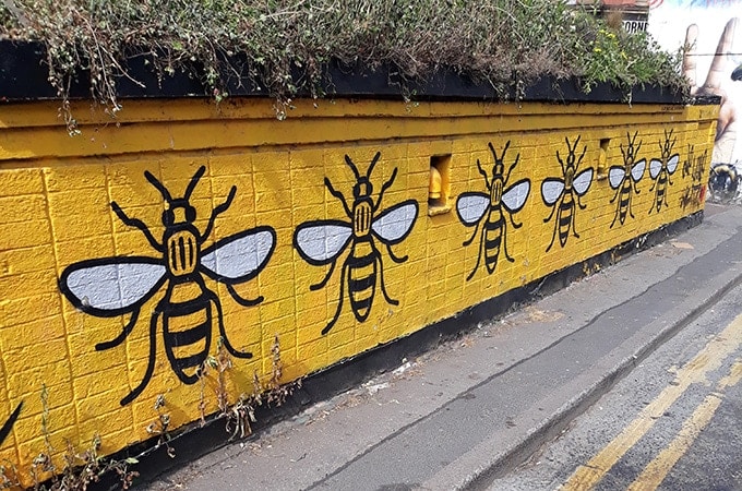 Worker bee street-art at Stevenson Square ©copyright Matthew Brace 2018