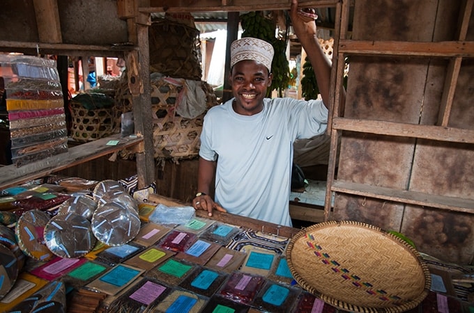Locals at Zanzibar market
