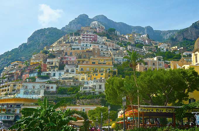 Positano, a riot of pastels; photo: Ginny Cumming