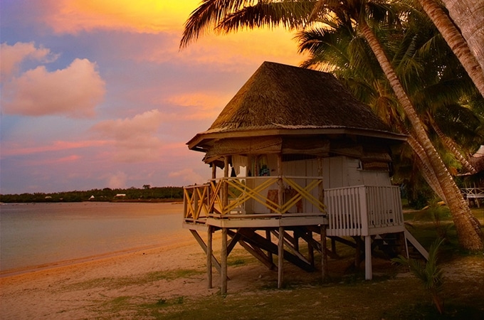 A cottage on a beach in Samoa
