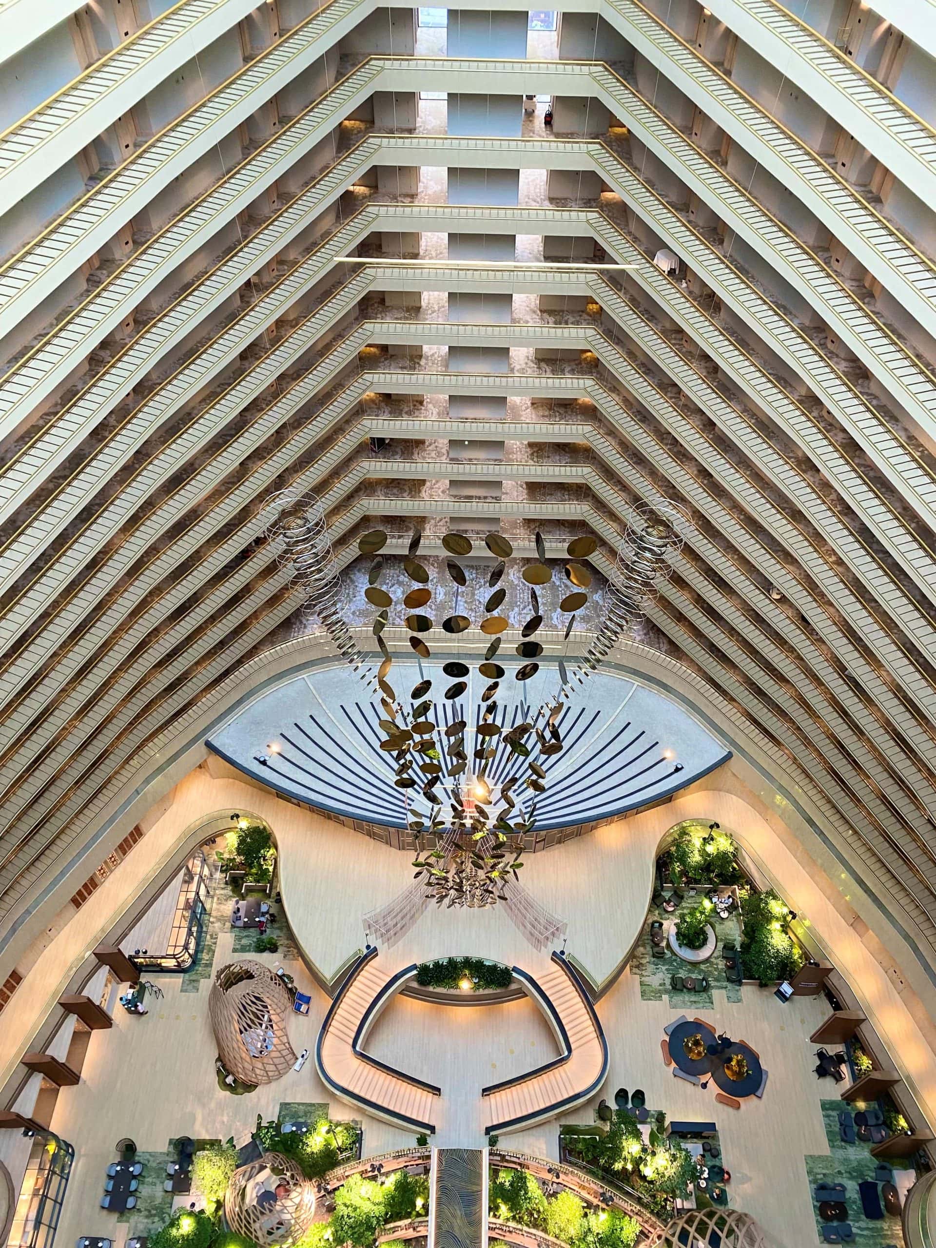 Parkoryal Collection - Marina Bay Singapore - Overhead/aerial view of the lobby atrium