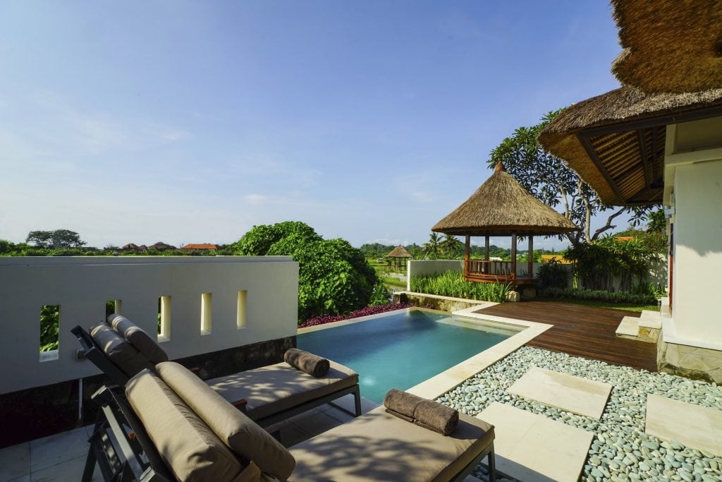 The-Samata-Sanur-Bali-one-bedroom-villa-exterior-with-swimming-pool