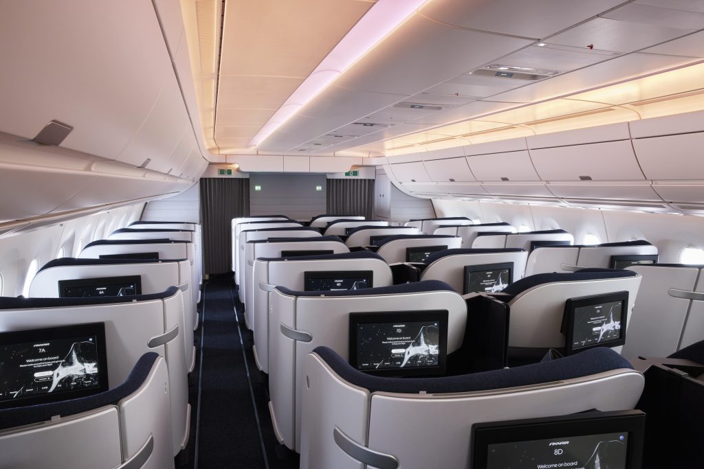 Finnair-aircraft-airplane-business-class-cabin