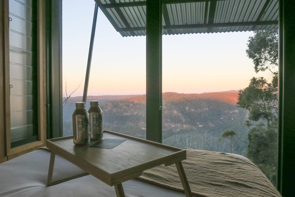 Binna-Burra View from bed, Tiny Wild Houses