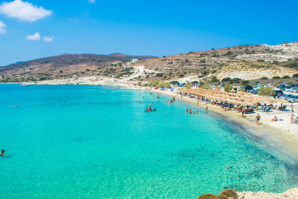 Prasa beach in Kimolos island, Cyclades, Greece
