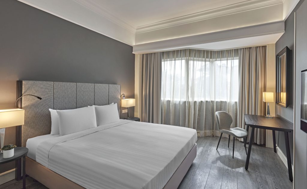 Premier studio type room with a queen sized bed in Vibe Hotel Singapore
