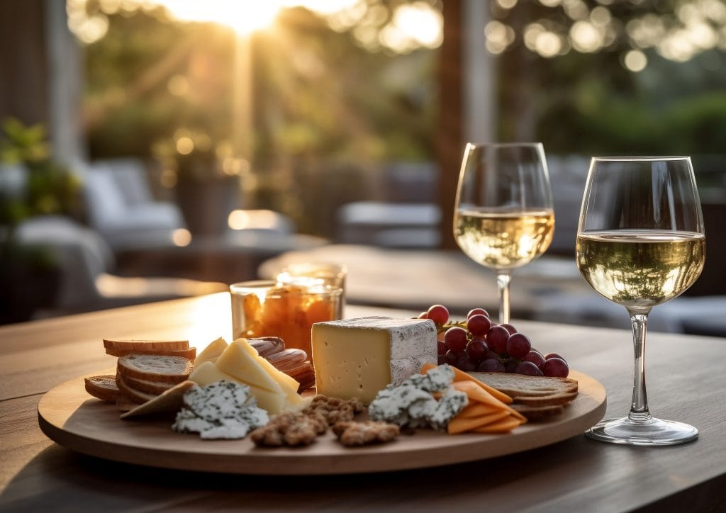 Wine and cheese plattrer Hunter Valley