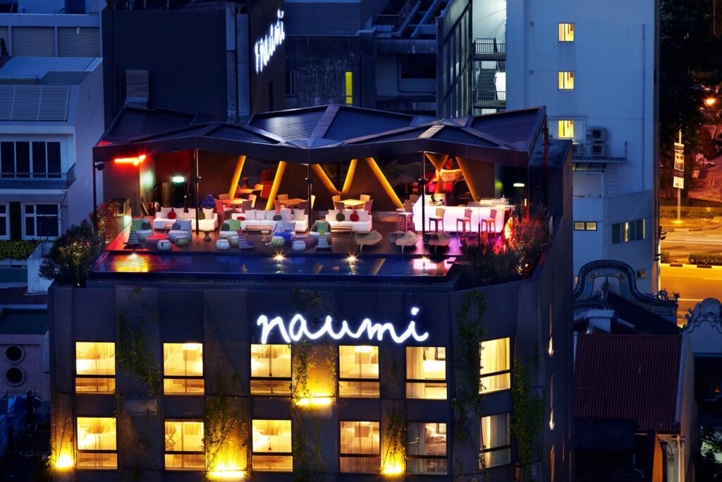Rooftop bar in Naumi Singapore