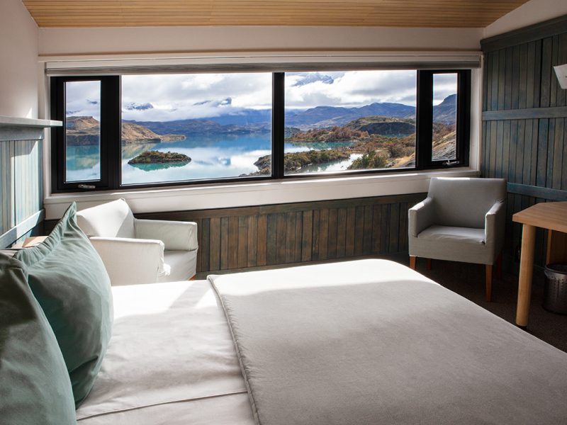Explora Patagonia Hotel Salto Chico, Torres del Paine National Park, Torres de Paine, Magallanes y la Antártica Chilena, Chile- bedroom suite interior
