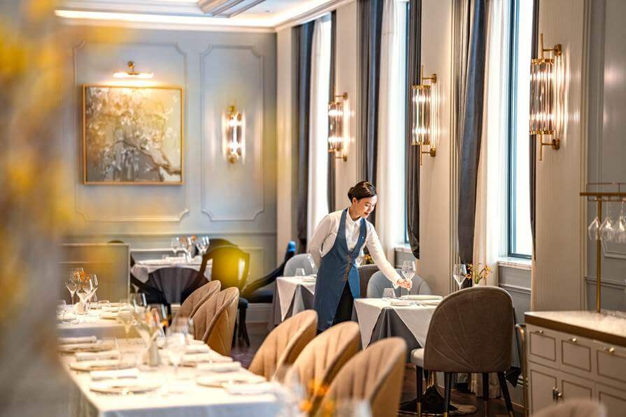 The award-winning modern French fine dining restaurant Le Beaulieu