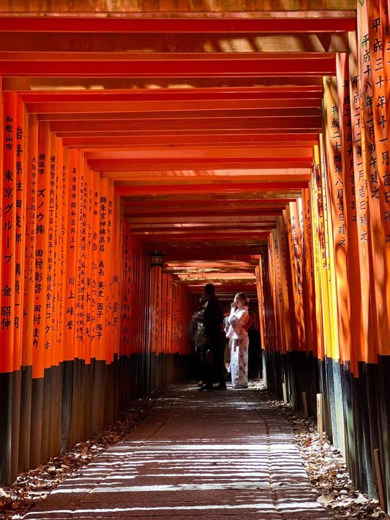 Fushimi Inari Temple hall in Kyoto Japan