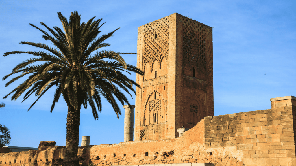 Hassan tower in rabat, morocco
