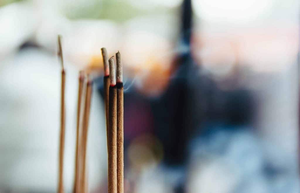 Kyoto Temples - burning incense