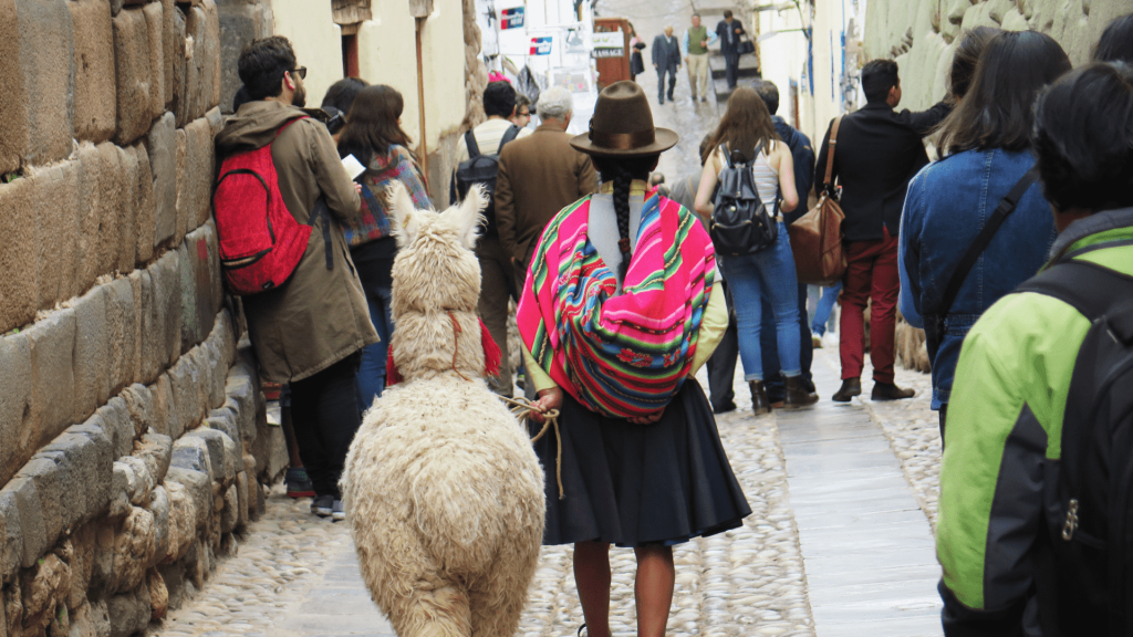 City of Cuzco in Peru, street scene