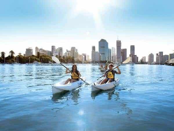 Kayaking Brisbane River
