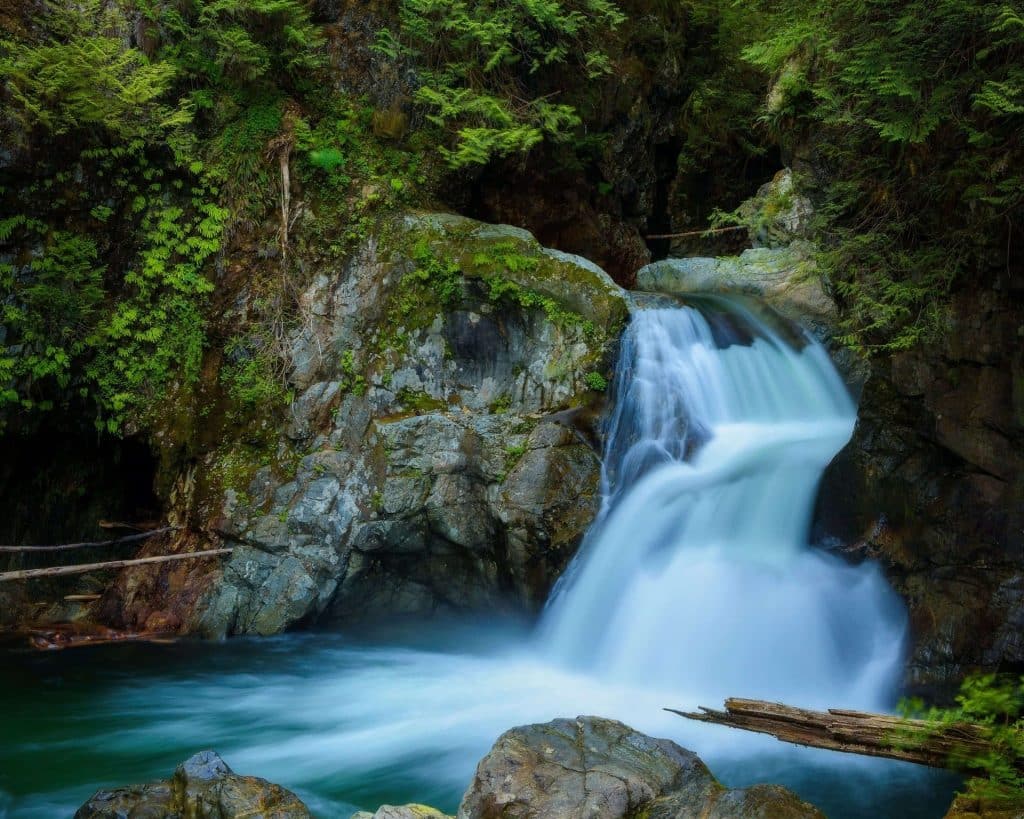 Twin-Falls-in-Lynn-Canyon-Park-North-Vancouver-Canada