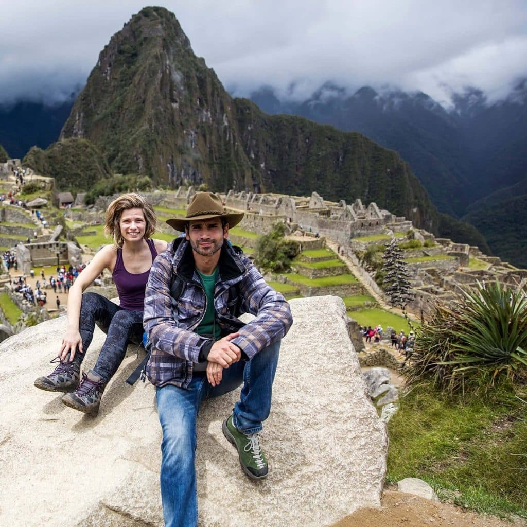 Young Couple at Machu Picchu in Peru